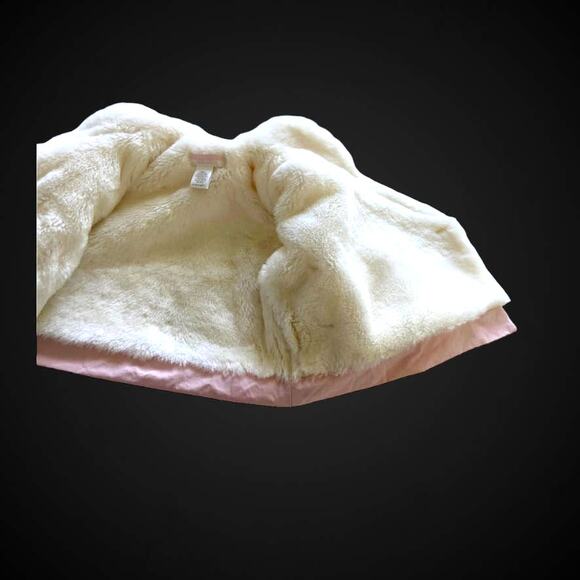 Janie and Jack Layette Faux Fur Coat  Baby Girls 0-6 mos. - Picture 5 of 7